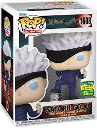 "Funko Pop! Jujutsu Kaisen – Satoru Gojo (1608). Édition limitée 2024, Satoru Gojo avec son bandeau noir et son look décontracté, posant avec un dé sous son pied. Un must-have pour les fans de Jujutsu Kaisen !"

