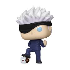 "Funko Pop! Jujutsu Kaisen – Satoru Gojo (1608). Édition limitée 2024, Satoru Gojo avec son bandeau noir et son look décontracté, posant avec un dé sous son pied. Un must-have pour les fans de Jujutsu Kaisen !"

