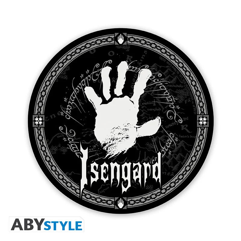 🖐️⚫ Le Seigneur des Anneaux – Isengard – Dessous de verre en céramique – 10 cm ⚫🖐️