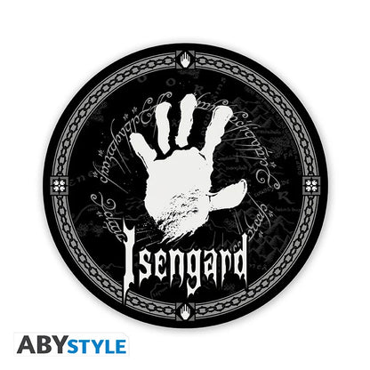 🖐️⚫ Le Seigneur des Anneaux – Isengard – Dessous de verre en céramique – 10 cm ⚫🖐️