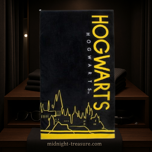 🧼🏰 Serviette Collector – Château de Poudlard – 140 x 70 cm – Harry Potter 🏰🧼