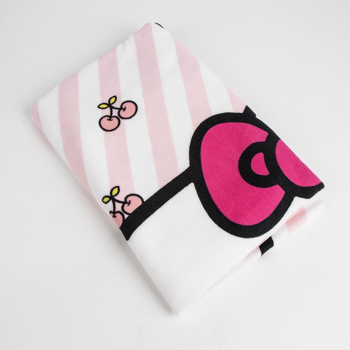 🎀🌸 Serviette de Plage Hello Kitty – 70 x 140 cm – Sanrio 💖🏖️