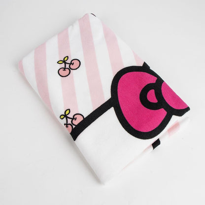 🎀🌸 Serviette de Plage Hello Kitty – 70 x 140 cm – Sanrio 💖🏖️