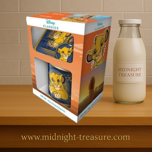 "Set cadeau Le Roi Lion â Simba. Coffret Disney avec mug en cĂ©ramique (250 ml), sous-verre et porte-clĂ©s. Design colorĂ© et sous licence officielle. Parfait pour les fans de Simba."