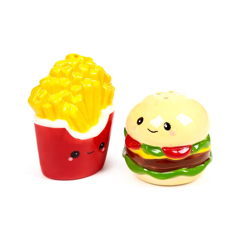 🍔🍟 Set Salière & Poivrière – Burger & Frites – Kawaii 🍟🍔