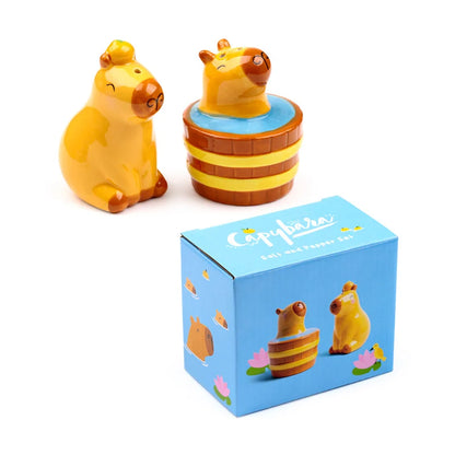 🐹🧂 Set Salière & Poivrière – Duke le Capybara – Kawaii 🧂🐹