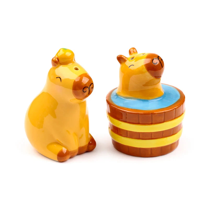🐹🧂 Set Salière & Poivrière – Duke le Capybara – Kawaii 🧂🐹