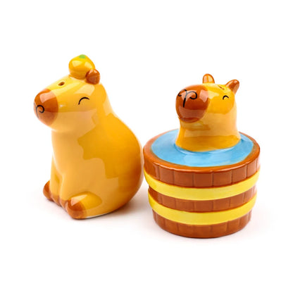 🐹🧂 Set Salière & Poivrière – Duke le Capybara – Kawaii 🧂🐹