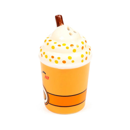 🎃☕ Set Salière & Poivrière – Latte Épicé à la Citrouille – Kawaii ☕🎃