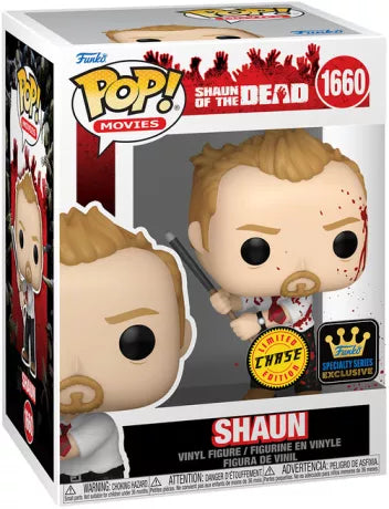🩸🧟 Funko Pop! N°1660 – Shaun (Chase – Version ensanglantée) – Shaun of the Dead 🧟🩸