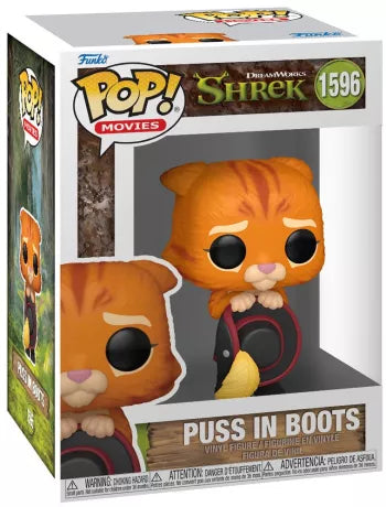 🐱✍️👢 Funko Pop! N°1596 – Puss in Boots (Le Chat Potté) – Dédicacée par Boris Rehlinger, voix française officielle – Shrek 👢✍️🐱