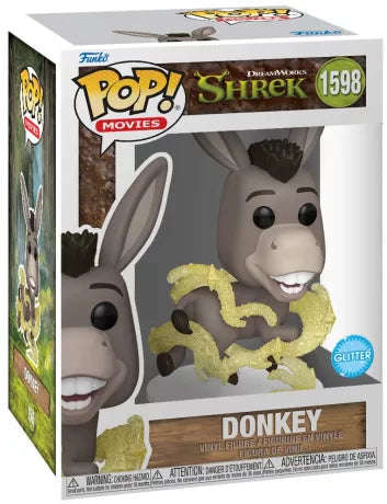 🫏✨ Funko Pop! Movies N°1598 – Donkey (L’Âne) – Shrek [Glitter] ✨🫏
