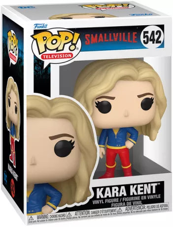 Funko Pop! Smallville – Kara Kent (Supergirl) (N°542). Figurine représentant Kara avec sa veste bleue et son pantalon rouge, inspirée de la série culte Smallville. Un indispensable pour les fans de Superman et Supergirl.