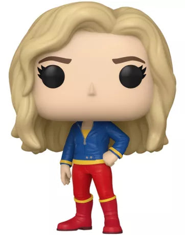 Funko Pop! Smallville – Kara Kent (Supergirl) (N°542). Figurine représentant Kara avec sa veste bleue et son pantalon rouge, inspirée de la série culte Smallville. Un indispensable pour les fans de Superman et Supergirl.