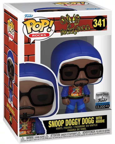 🎤💙 Funko Pop! Rocks N°341 – Snoop Doggy Dogg with Hoodie (Snoop Doggy Dogg avec Sweat à Capuche) – Édition Limitée 15 000 Exemplaires 💙🎤