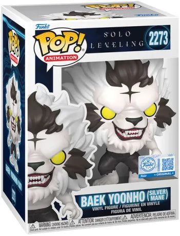 🐯⚔️ Funko Pop! Animation N°2273 – Baek Yoonho (Silver Mane) – Solo Leveling – Funko Original ⚔️🐯