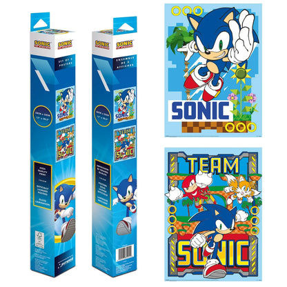 🦔💨 Sonic – Green Hill – Set de 2 posters 52 x 38 cm 💨🦔