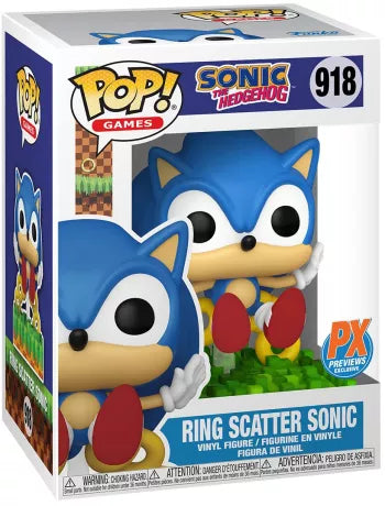 🌀💙 Funko Pop! Sonic N°918 – Ring Scatter Sonic – Sonic The Hedgehog - funko Exclusive  ⚡️💫⚡✨