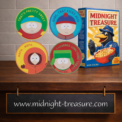 Lot de 4 sous-verres South Park Fanattik avec Cartman Stan Kyle et Kenny