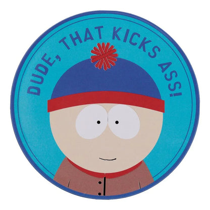 🍻🏔️ South Park – Cartman, Stan, Kyle & Kenny – Lot de 4 sous-verres en métal 🏔️🍻
