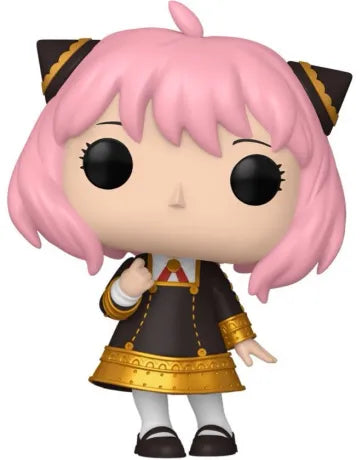 Funko Pop! SPY×FAMILY – Anya Forger (N°1949). Figurine d’Anya en tenue Eden Academy, cheveux roses et accessoires noirs, fidèle à l’anime.