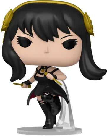 Funko Pop! Spy x Family – Yor Forger (N°1950). Figurine détaillée de Yor dans sa tenue d’assassine avec aiguilles dorées et posture dynamique.