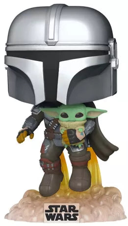 🚀🛡️ Funko Pop! Star Wars N°402 – The Mandalorian with The Child Flying (Le Mandalorien avec l’Enfant en vol) – The Mandalorian 🚀🛡️