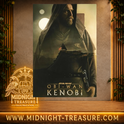 Poster Star Wars Obi-Wan Kenobi 61 x 91 cm représentant Obi-Wan face à Dark Vador avec son sabre laser rouge, visuel Lumière vs Obscurité.