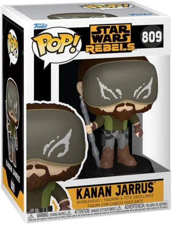 Funko Pop! Star Wars Rebels – Kanan Jarrus (N°809), apparence saison 3 avec masque Loth-Wolf.