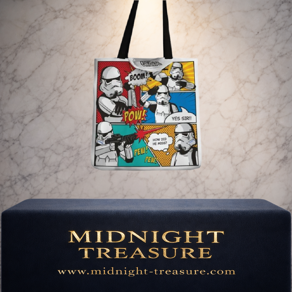 Tote Bag Star Wars Stormtrooper Comics 44 x 42 cm pliable avec design pop art coloré et soldats impériaux