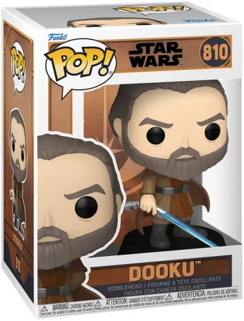 Funko Pop! Star Wars – Dooku (N°810). Version Tales of the Empire avec sabre laser bleu.