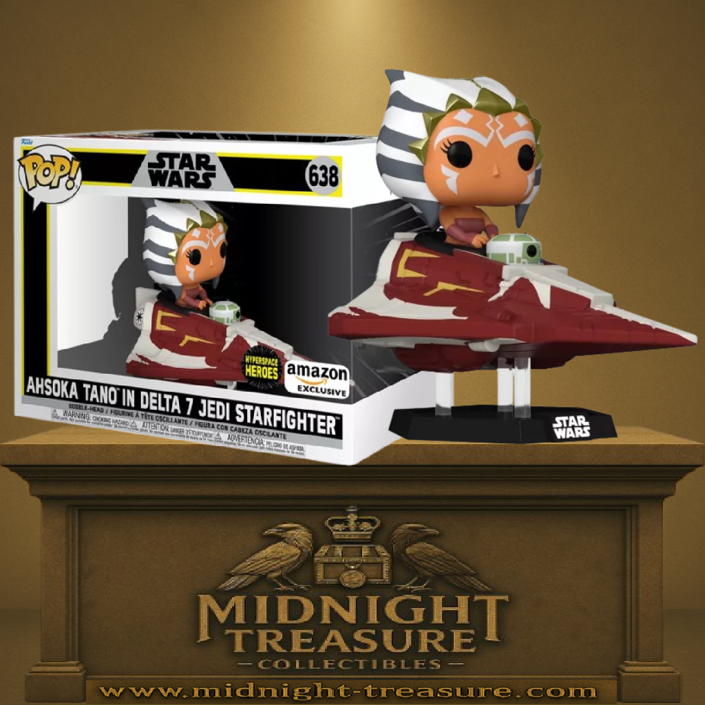 🚀🧡 Funko Pop! N°638 – Ahsoka Tano in Delta 7 Jedi Starfighter – Star Wars – Amazon Exclusive 🧡🚀