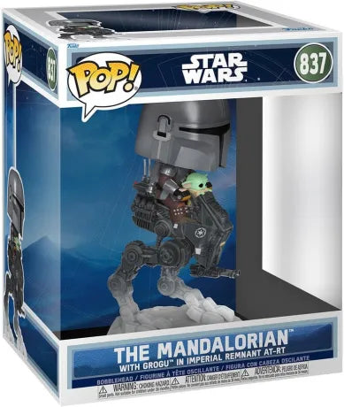 🛡️🚶 Funko Pop! Deluxe N°837 – The Mandalorian with Grogu in Imperial Remnant AT-RT (Le Mandalorien avec Grogu dans un AT-RT des Vestiges Impériaux) – Star Wars: The Mandalorian & Grogu 🚶🛡️