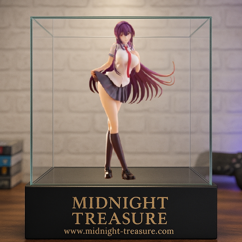 Statuette Please Put Them On, Takamine-san – Takane Takamine – Trio-Try-iT – 19 cm – FuRyu. Takane Takamine en tenue scolaire, posture provocante et regard assuré. Une statuette expressive idéale pour les fans de la série.
