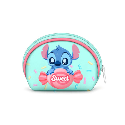 🍬💙 Stitch – Candy – Porte-monnaie ovale – 12 x 9 x 4,5 cm 💙🍬