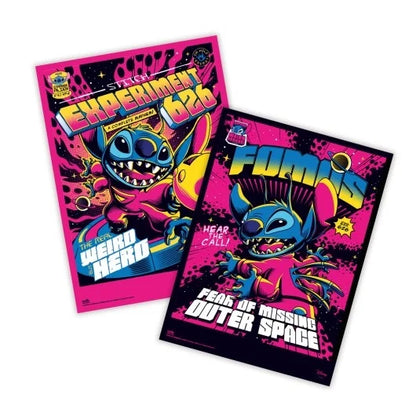 🚀🌺 Stitch – Set de 2 Mini Posters 38 × 52 cm 🌺🚀