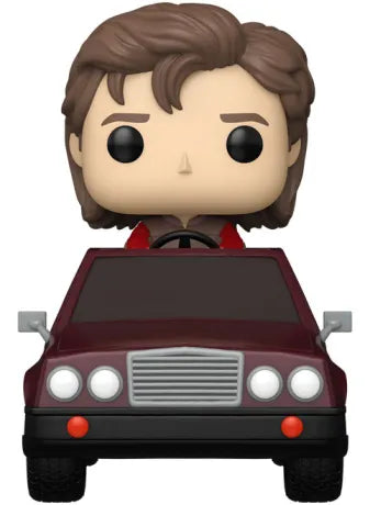 Funko Pop! Rides Stranger Things – Steve Harrington (N°137). Steve Harrington au volant de sa voiture emblématique vue dans la saison 5 de Stranger Things.