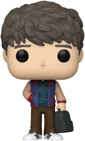 Funko Pop! Stranger Things – Will Byers (N°1786), look de la saison 5 avec veste bicolore et sac.