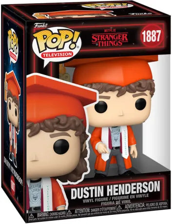 🎓🔥 Funko Pop! Television N°1887 – Dustin Henderson (Remise des diplômes) – Stranger Things 🔥🎓