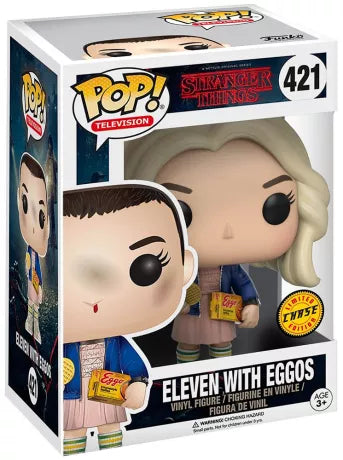 🧇⚡ Funko Pop! Television N°421 – Eleven with Eggos (Onze avec Eggos) – Chase – Stranger Things ⚡🧇
