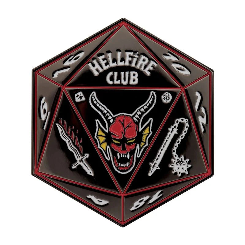 🔥🎲 Stranger Things – Hellfire Club – Ouvre-bouteille magnétique D20 🎲🔥