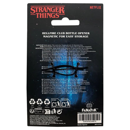 🔥🎲 Stranger Things – Hellfire Club – Ouvre-bouteille magnétique D20 🎲🔥