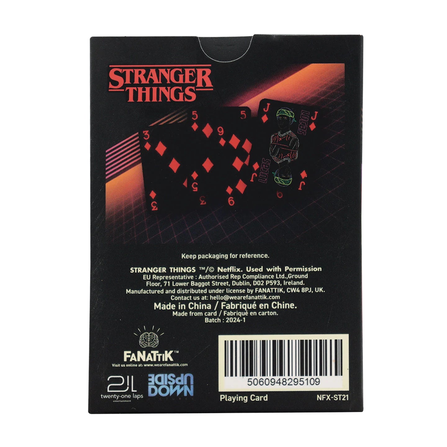 🃏🔴 Stranger Things – Jeu de cartes à jouer – 52 cartes + 2 jokers 🔴🃏