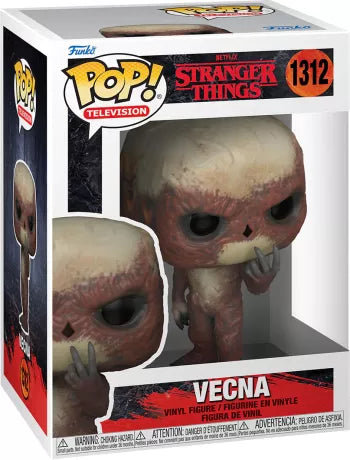 Funko Pop! Stranger Things – Vecna (N°1312). Figurine inspirée de la saison 4, avec détails organiques et posture inquiétante.