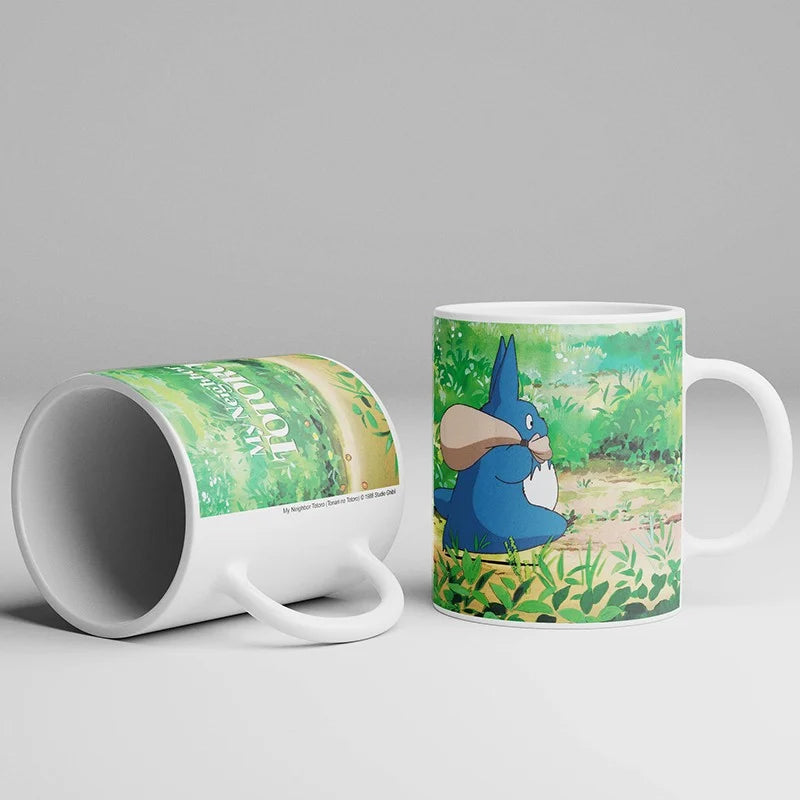 🌿💙 STUDIO GHIBLI – Mon voisin Totoro – Mug 300 ml – Totoro bleu & blanc 💙🌿