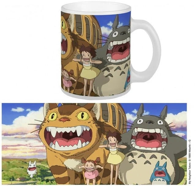 🚌🌳 STUDIO GHIBLI – Nekobus & Totoro – Mug 300 ml 🌳🚌