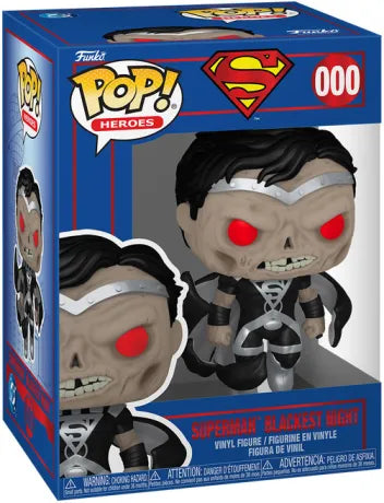 💀🖤 Funko Pop! Heroes N°612 – Superman Blackest Night (Superman – Black Lantern) – DC Comics 🖤💀