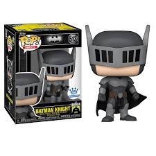 "Funko Pop! Batman & Robin – Batman Knight (513). La version chevaleresque de Batman avec une armure impressionnante et un casque inspiré des chevaliers médiévaux. Une figurine incontournable pour les fans de DC Comics et du Chevalier Noir !"

