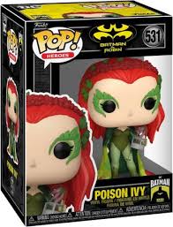 "Funko Pop! Batman & Robin – Poison Ivy (531). La redoutable botaniste transformée en séductrice végétale, avec ses feuilles emblématiques et un design fidèle au film. Une figurine incontournable pour les fans de l'univers DC Comics !"

