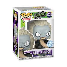 "Funko Pop! Movies – Beetlejuice (1728) – Beetlejuice. Représentation effrayante de Beetlejuice sous sa forme de serpent, avec ses yeux perçants et son sourire sinistre. Une figurine captivante pour les fans de Tim Burton et les collectionneurs de Funko Pop! Movies !"
